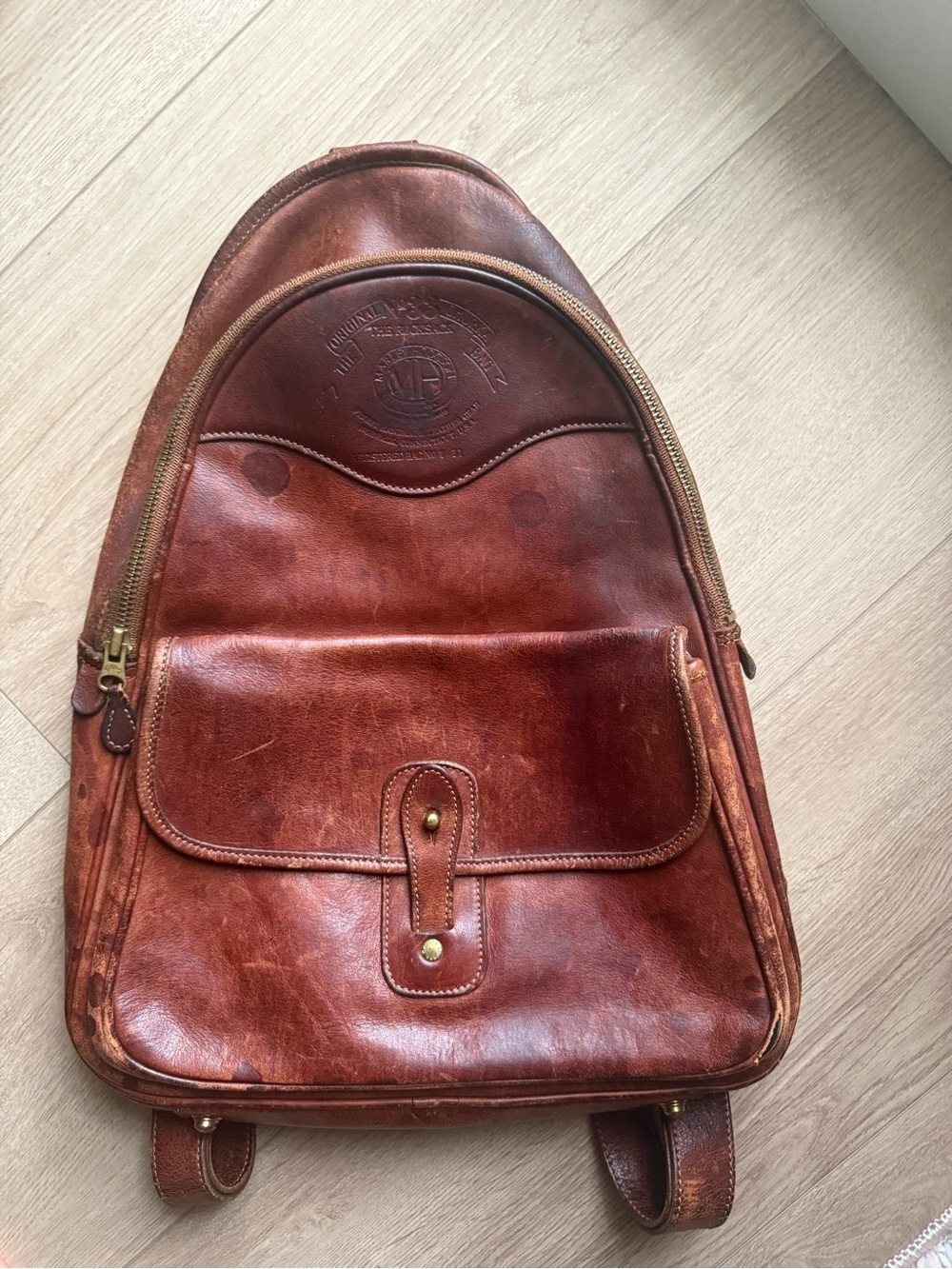 Ghurka Leather Backpack - Chestnut Brown